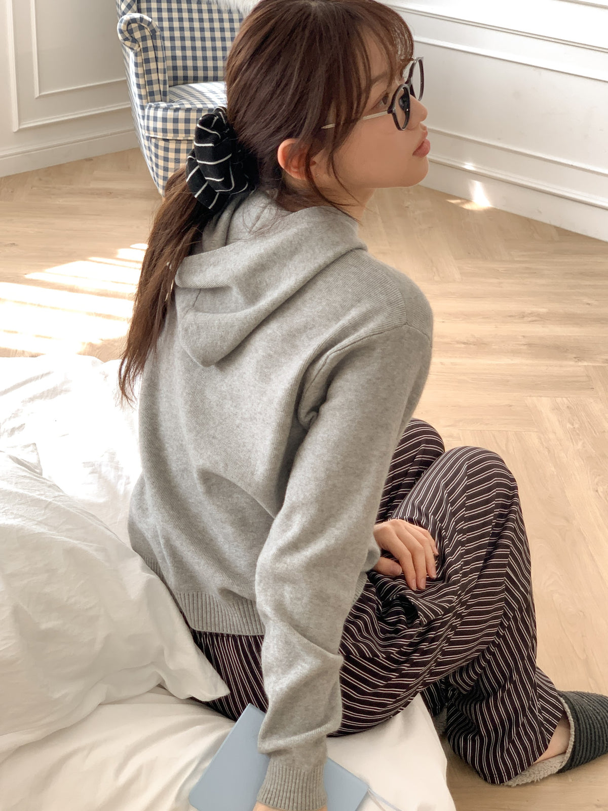 네모단추가디건 (그레이) 3