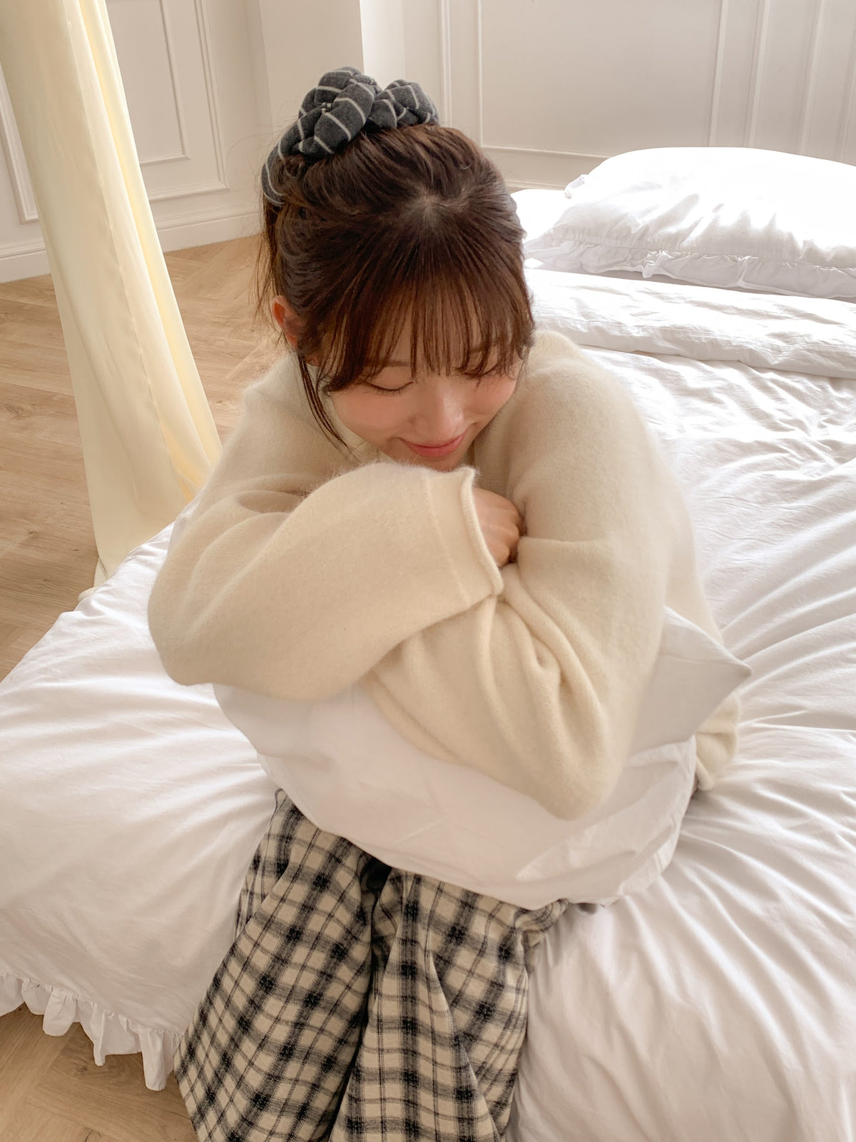 체크 바지 (아이보리) 7