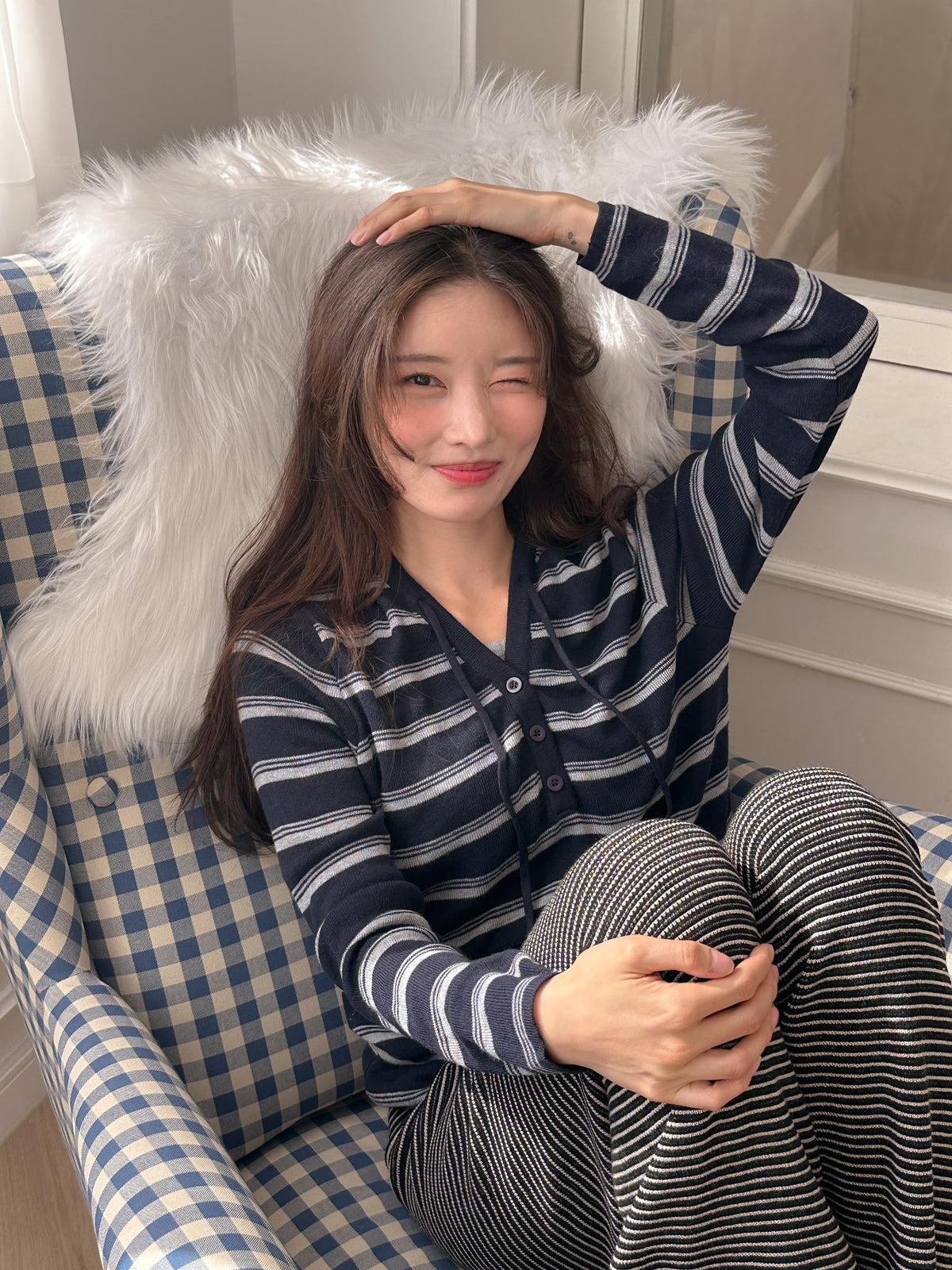 단가라 바지 (블랙화이트) 3