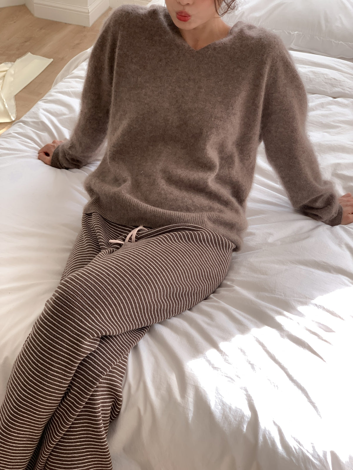 단가라 바지 (브라운핑크) 9