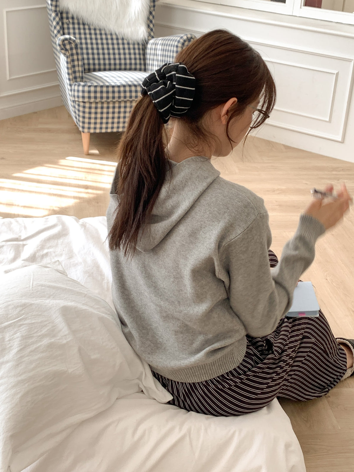 네모단추가디건 (그레이) 4